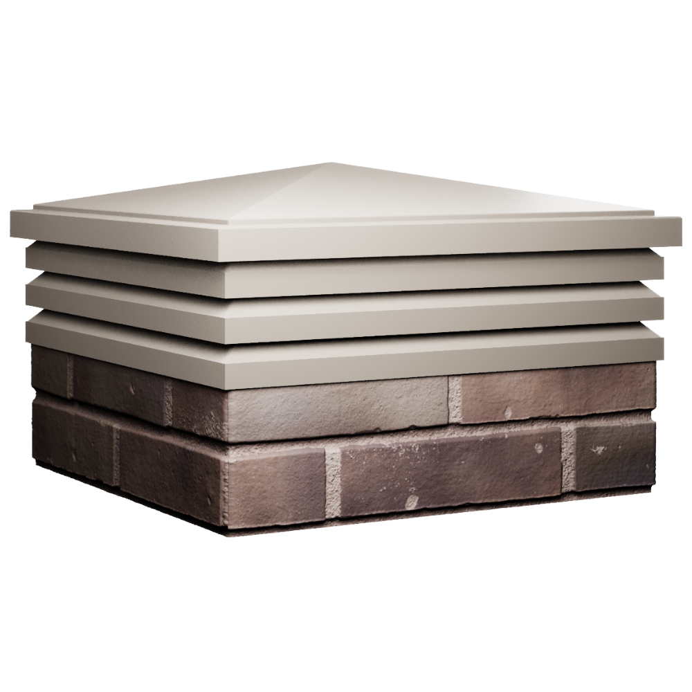 Колпак Zking Бона ХайТек Бежевый на столб 2х2 кирпича (513х513мм) в Кисловодске фото