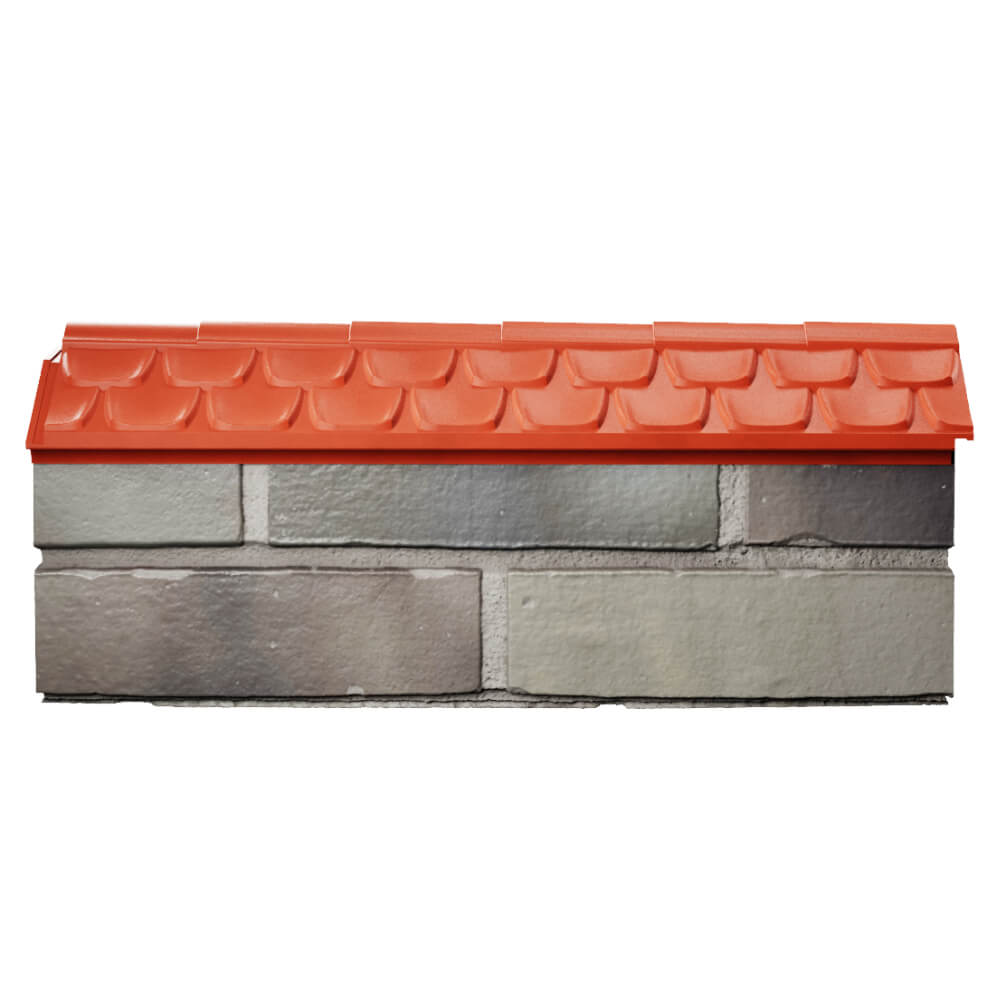 Парапет Zking Эльбрус Красный с посадкой на 0.5 кирпича (130мм) в Кисловодске фото