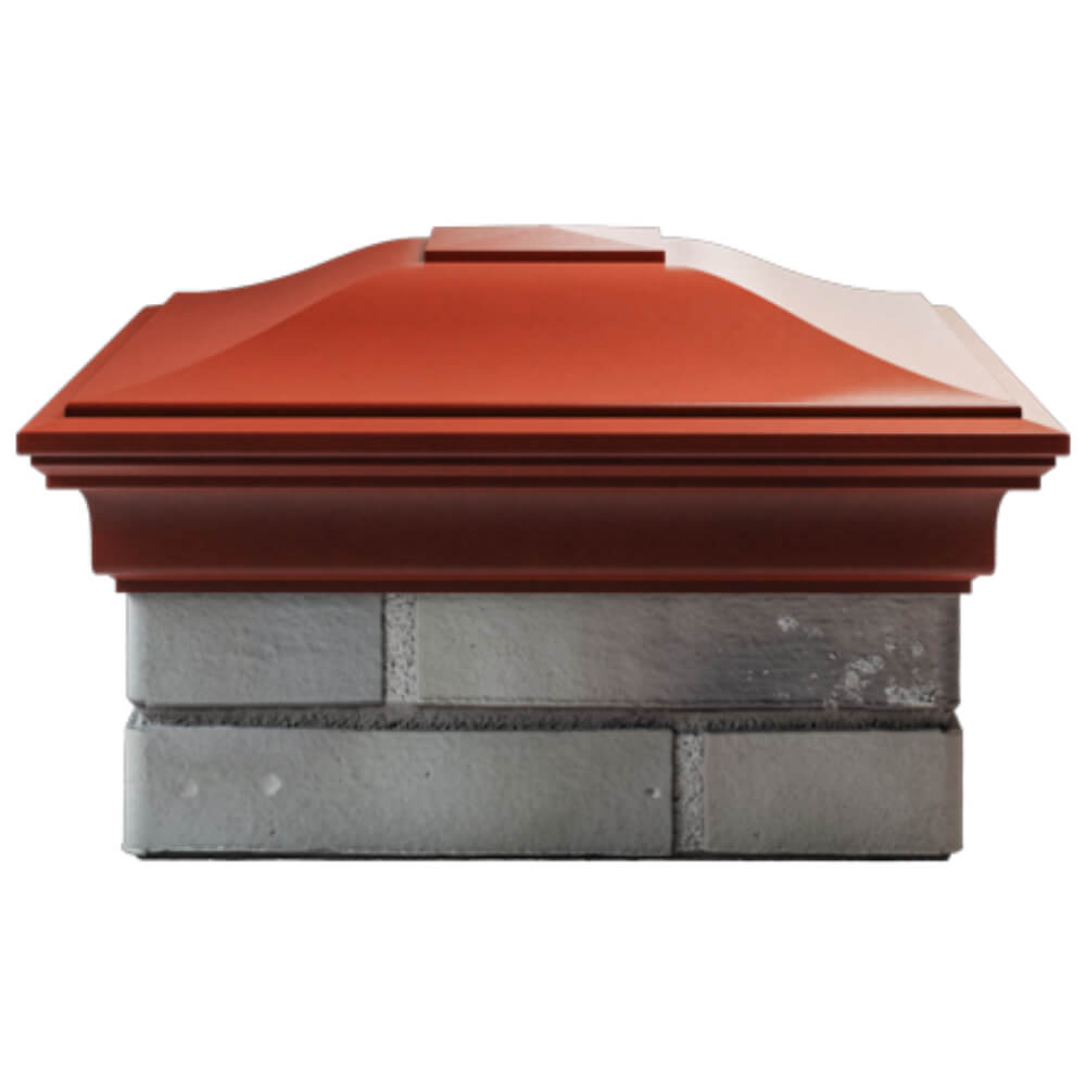 Колпак Zking Монблан Красный на столб 1.5х1.5 кирпича (385х385мм) Кисловодск фото