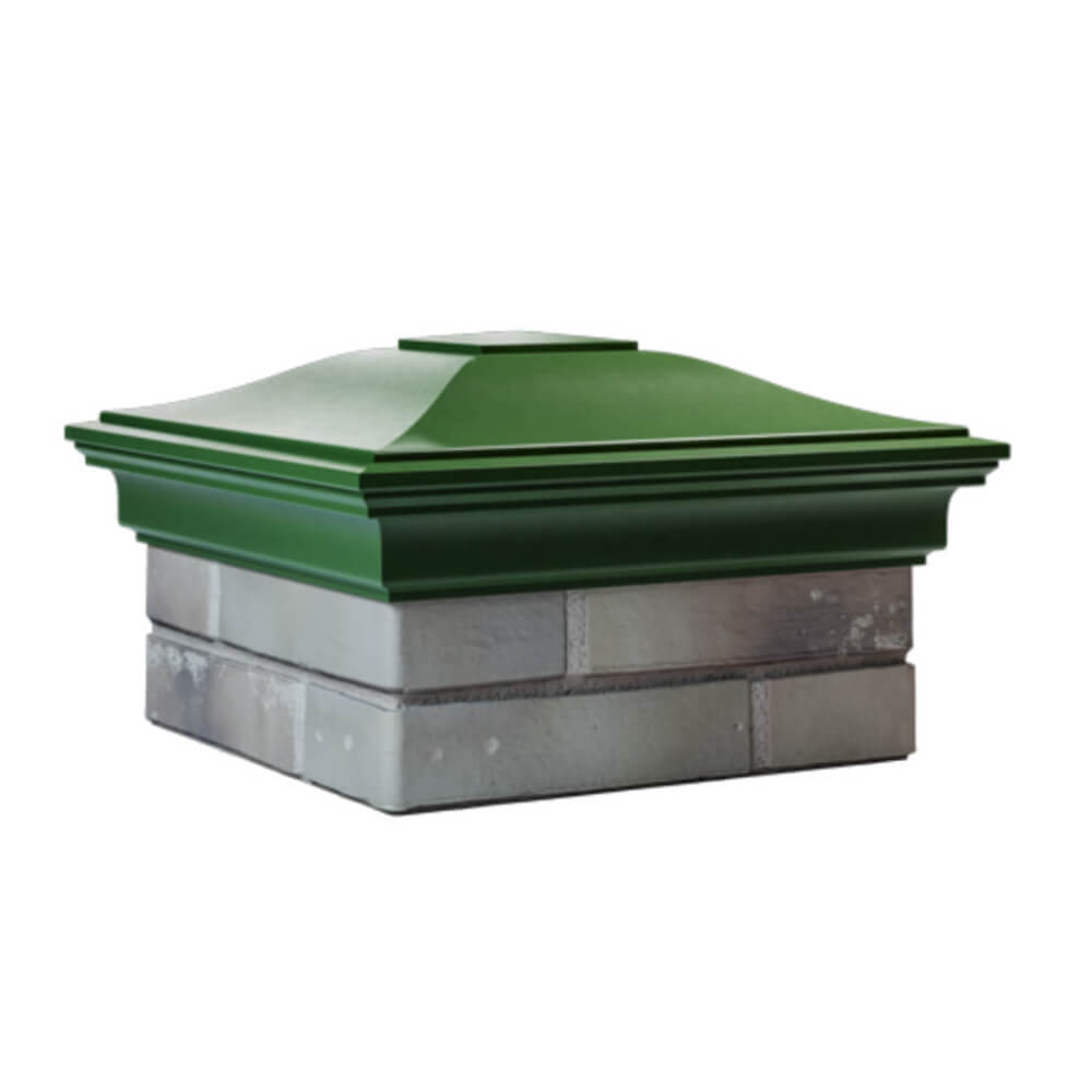 Колпак Zking Монблан Зеленый на столб 1.5х1.5 еврокирпича 0.7НФ (355х355мм) в Кисловодске фото