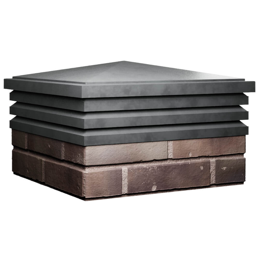 Колпак Zking Бона ХайТек Серый на столб 2х2 кирпича (513х513мм) в Кисловодске фото