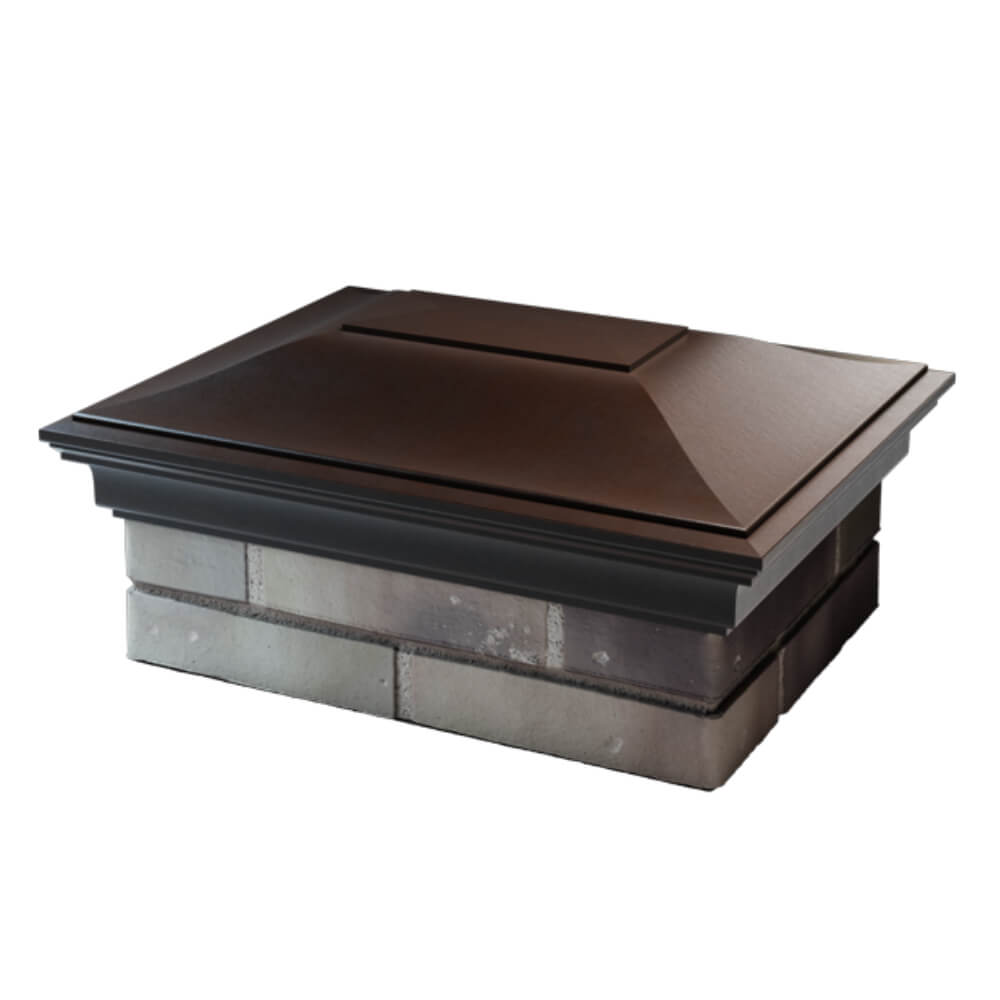 Колпак Zking Монблан Коричневый на столб 2х1.5 кирпича (515х385мм) в Кисловодске фото