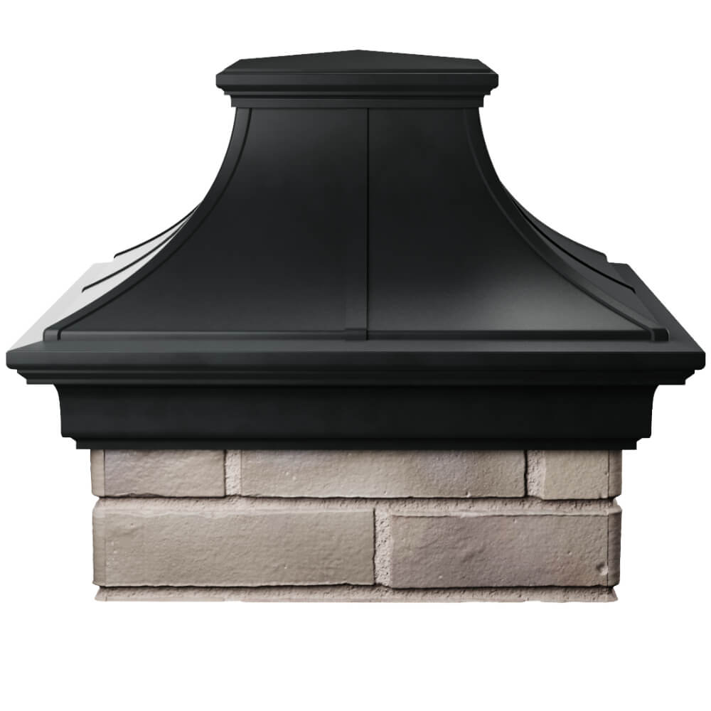 Колпак Zking Монблан Премиум Черный на столб 1.5х1.5 кирпича (385х385мм) Кисловодск фото