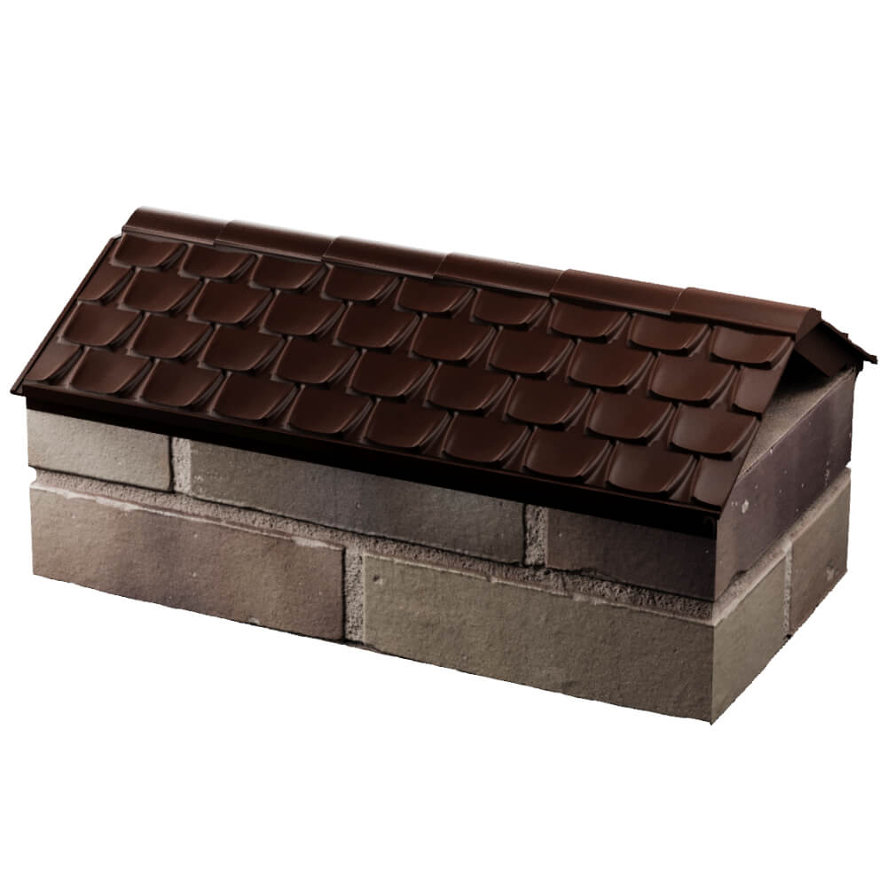 Парапет Zking Эльбрус Коричневый с посадкой на 1 кирпич (255мм) в Кисловодске фото