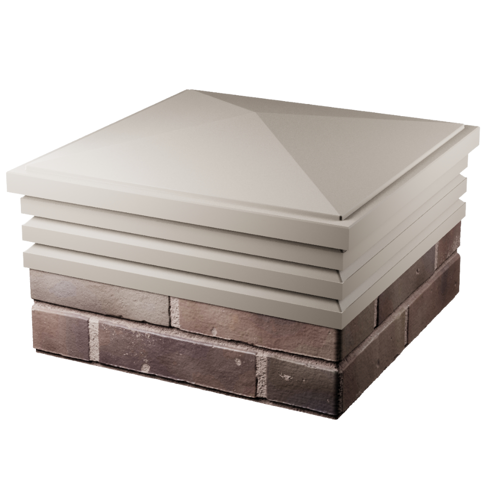 Колпак Zking Бона ХайТек Бежевый на столб 2х2 кирпича (513х513мм) в Кисловодске фото