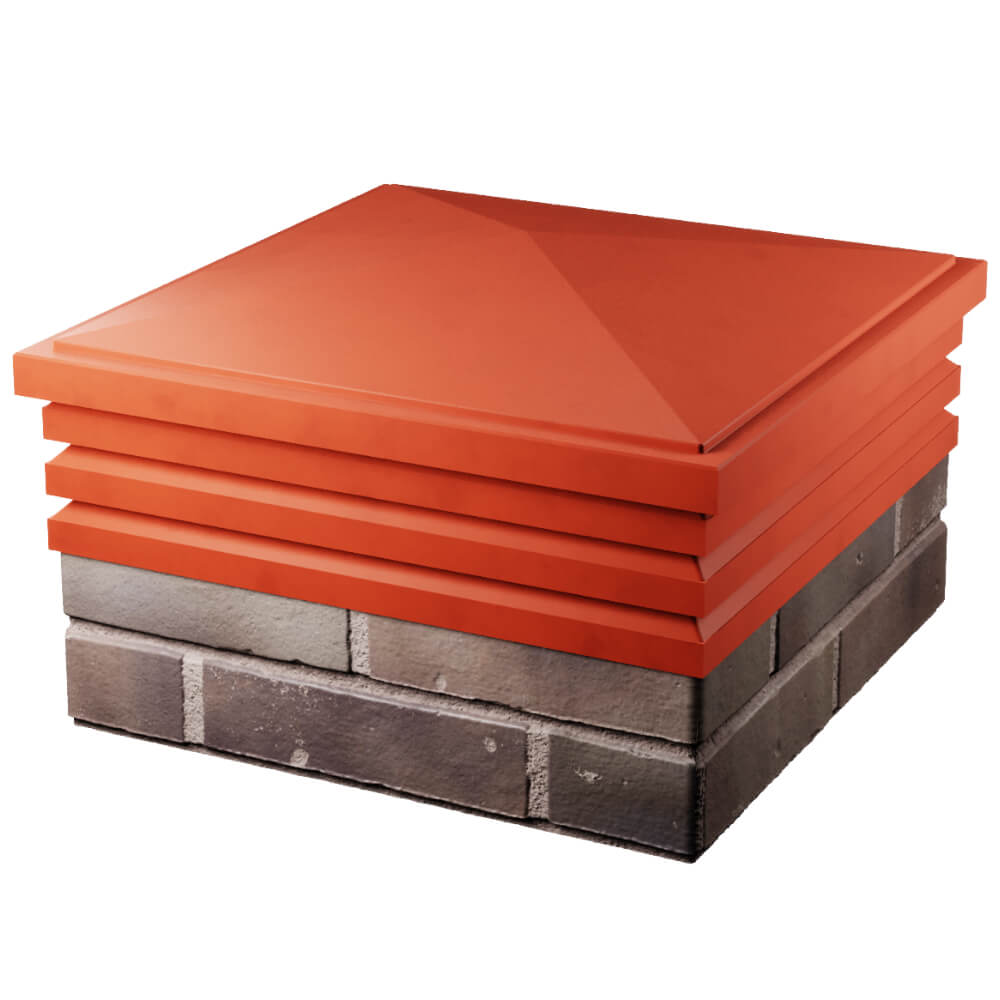 Колпак Zking Бона ХайТек Красный на столб 2х2 кирпича (513х513мм) в Кисловодске фото