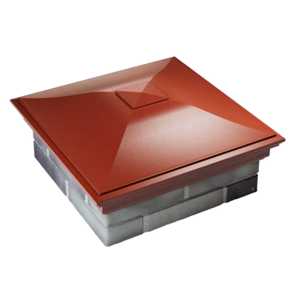 Колпак Zking Монблан Красный на столб 2х2 кирпича (515х515мм) Кисловодск фото