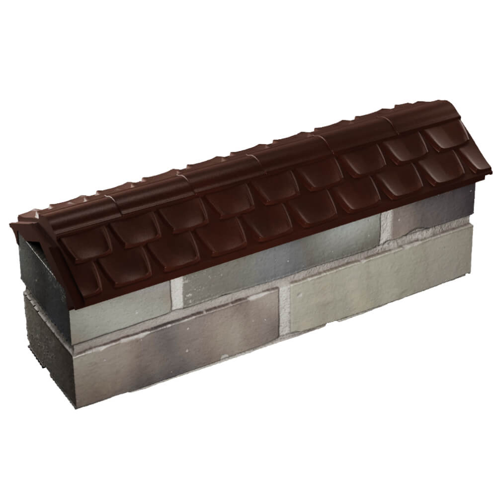 Парапет Zking Эльбрус Коричневый с посадкой на 0.5 кирпича (130мм) в Кисловодске фото