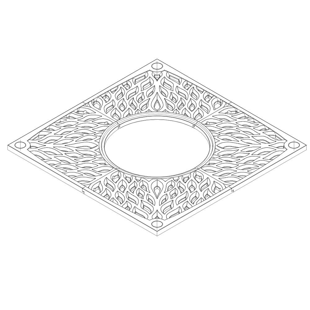 Приствольная решетка для дерева ZKING CRUST 2х2м Черная в Кисловодске фото