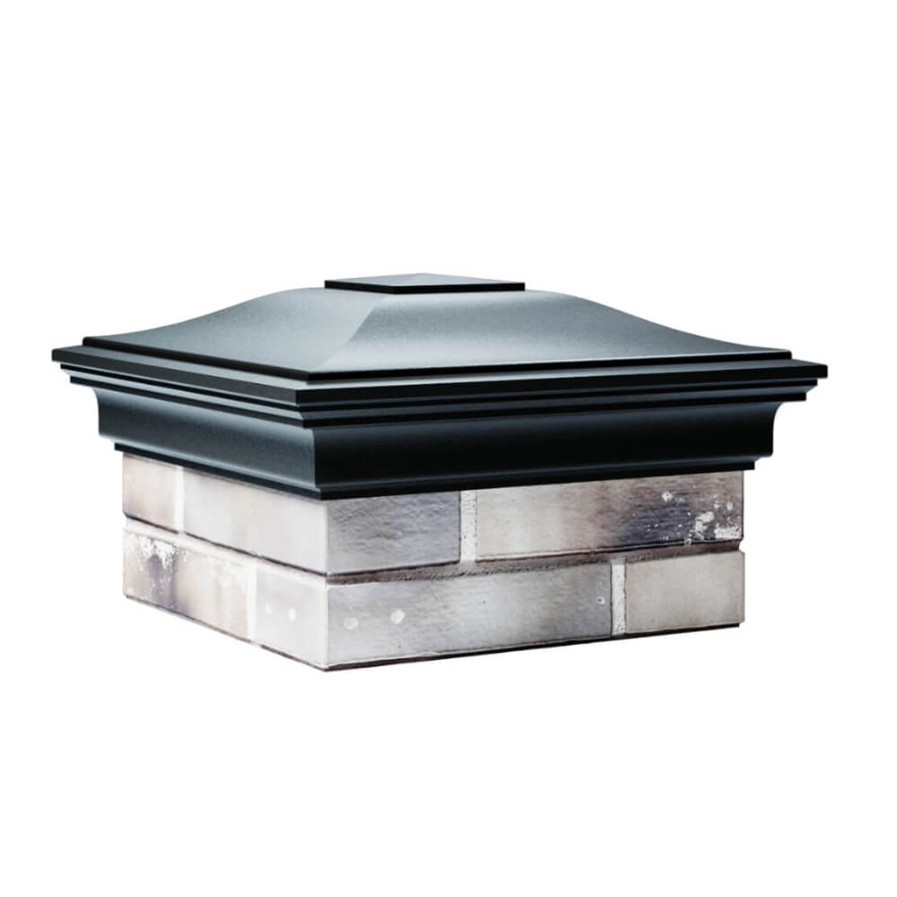 Колпак Zking Монблан Черный на столб 1.5х1.5 еврокирпича 0.7НФ (355х355мм) в Кисловодске фото