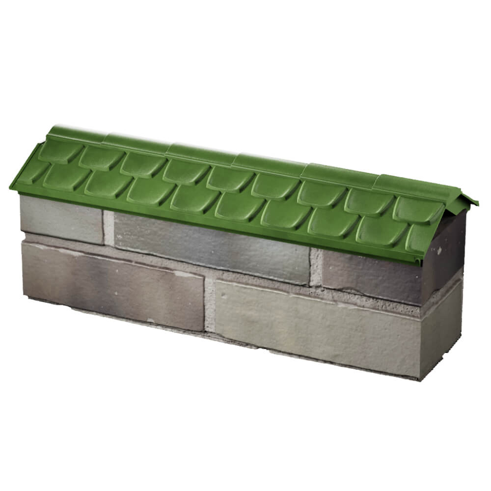 Парапет Zking Эльбрус Зеленый с посадкой на 0.5 кирпича (130мм) в Кисловодске фото