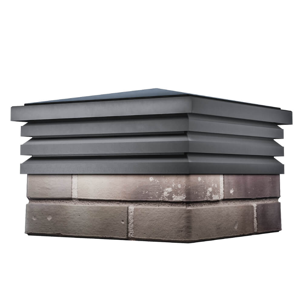 Колпак Zking Бона ХайТек Серый на столб 1.5х1.5 кирпича (385х385мм) в Кисловодске фото