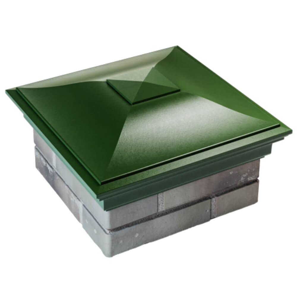 Колпак Zking Монблан Зеленый на столб 1.5х1.5 кирпича (385х385мм) в Кисловодске фото