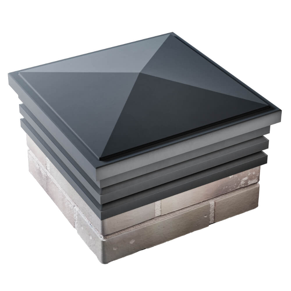 Колпак Zking Бона ХайТек Серый на столб 1.5х1.5 кирпича (385х385мм) в Кисловодске фото