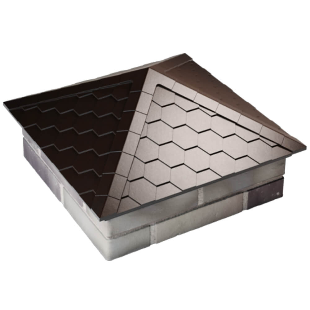 Колпак Zking Эверест Коричневый на столб 2х2 кирпича (535х535мм) Кисловодск фото