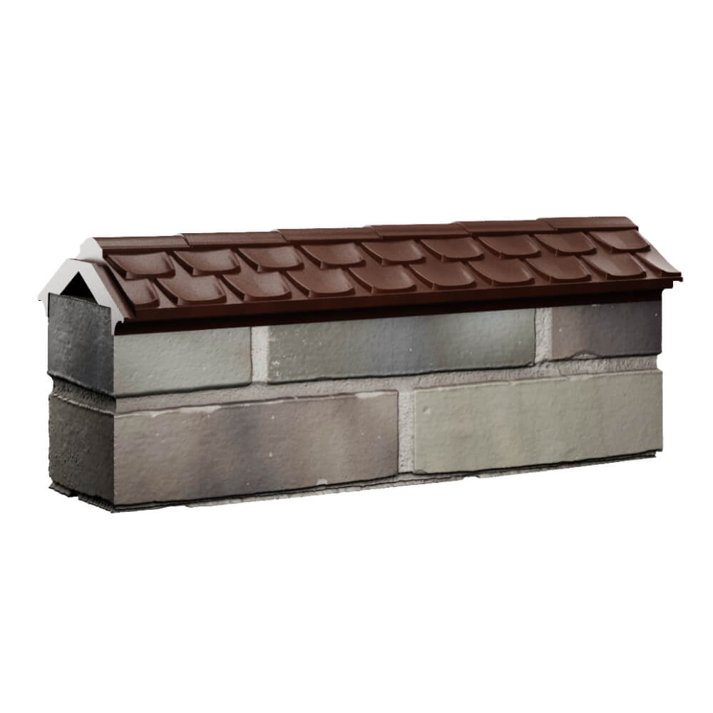Парапет Zking Эльбрус Коричневый с посадкой на 0.5 кирпича (130мм) Кисловодск фото