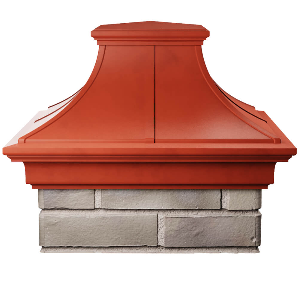 Колпак Zking Монблан Премиум Красный на столб 1.5х1.5 кирпича (385х385мм) Кисловодск фото