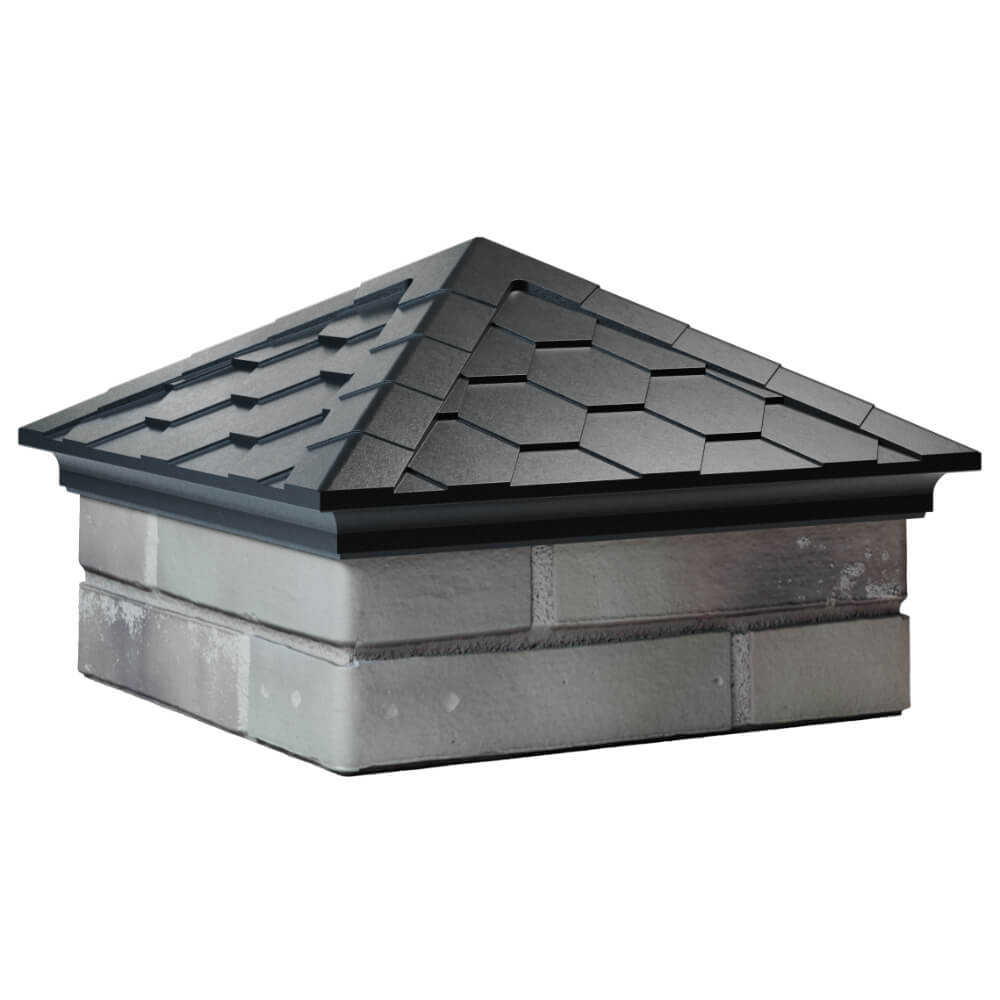 Колпак Zking Эверест Черный на столб 1.5х1.5 кирпича (390х390мм) в Кисловодске фото