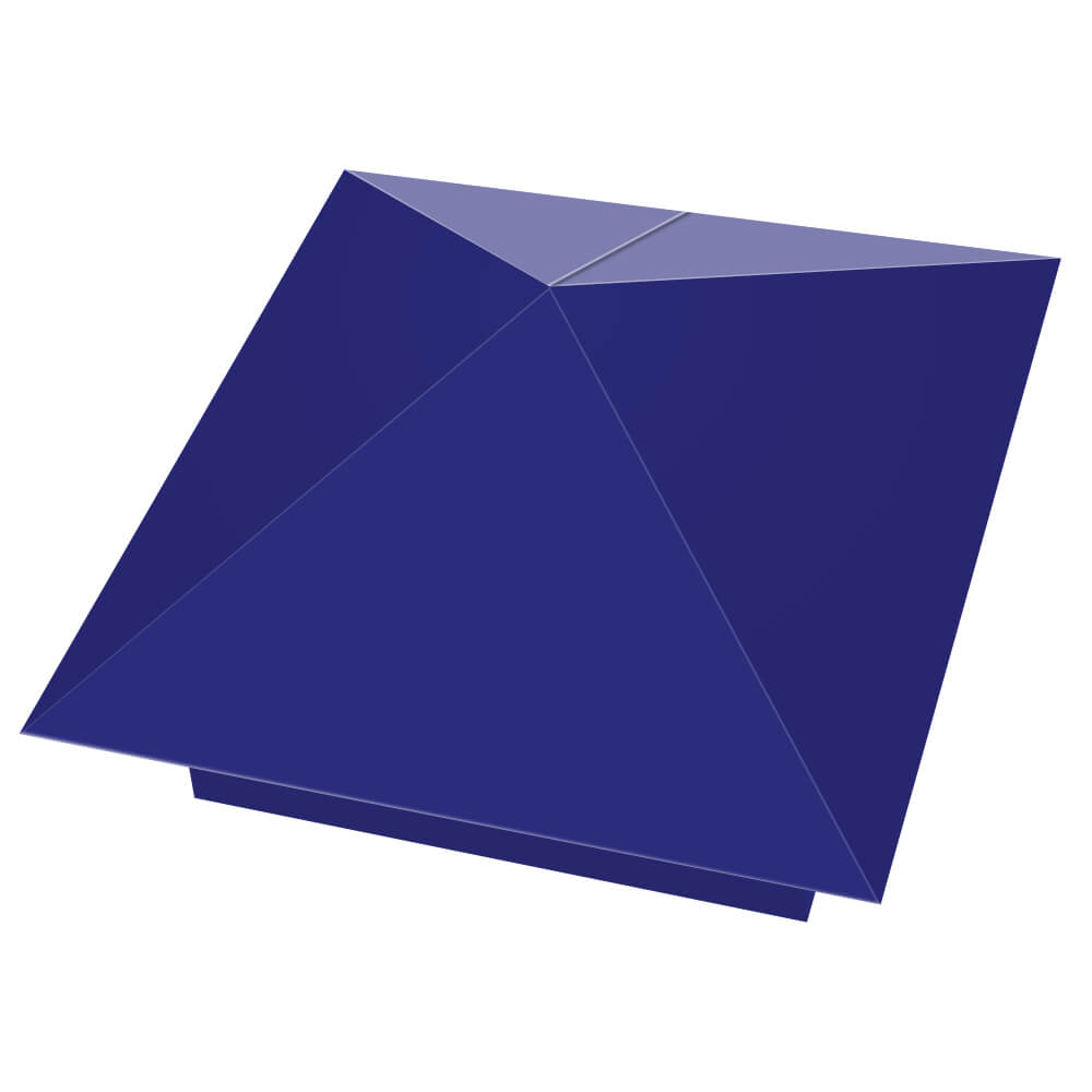 Колпак металлический 400х400мм RAL5002 Синий Ультрамарин заборный Кисловодск фото