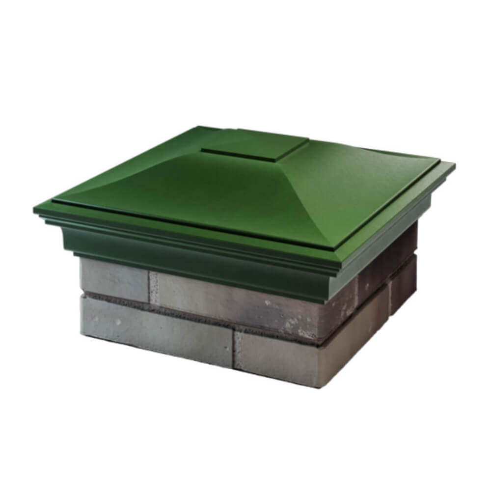 Колпак Zking Монблан Зеленый на столб 1.5х1.5 еврокирпича 0.7НФ (355х355мм) в Кисловодске фото