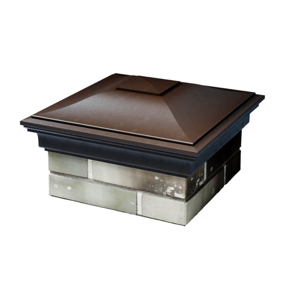 Колпак Zking Монблан Коричневый на столб 1.5х1.5 еврокирпича 0.7НФ (355х355мм) в Кисловодске фото