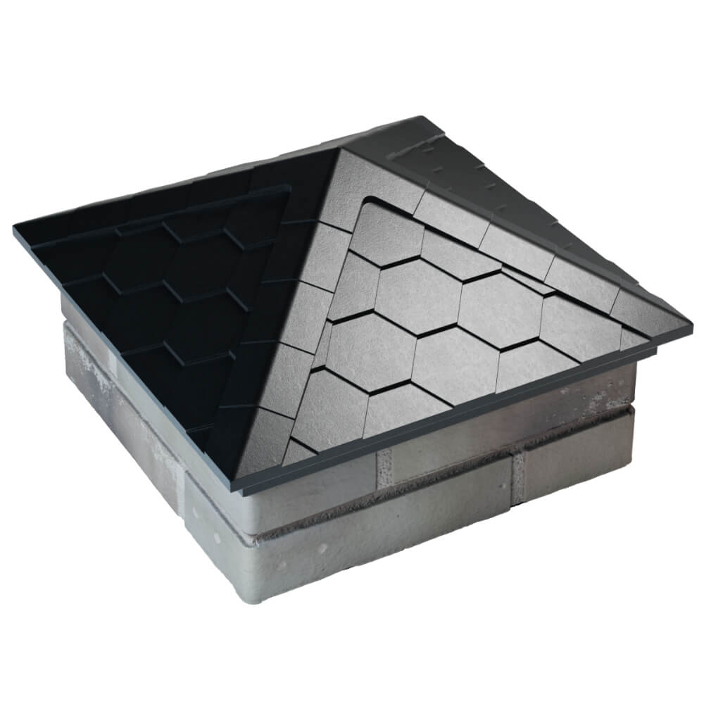 Колпак Zking Эверест Черный на столб 1.5х1.5 кирпича (390х390мм) в Кисловодске фото