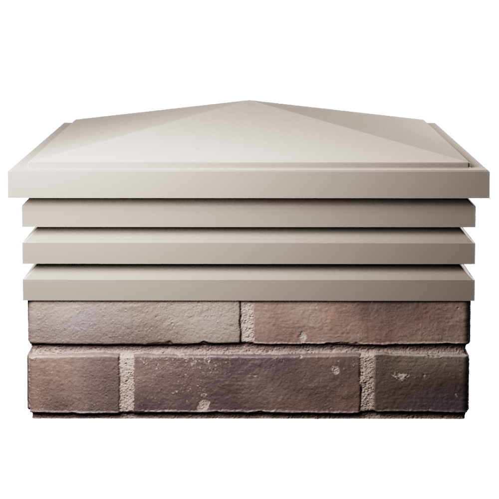 Колпак Zking Бона ХайТек Бежевый на столб 2х2 кирпича (513х513мм) Кисловодск фото