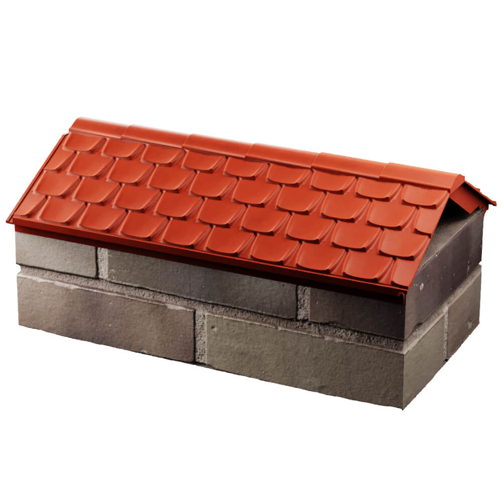 Парапет Zking Эльбрус Красный с посадкой на 1 кирпич (255мм) в Кисловодске фото