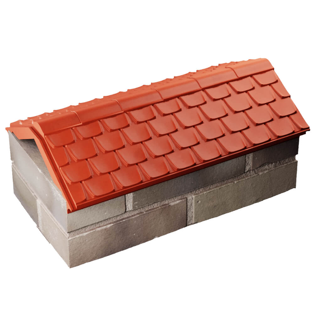 Парапет Zking Эльбрус Красный с посадкой на 1 кирпич (255мм) в Кисловодске фото