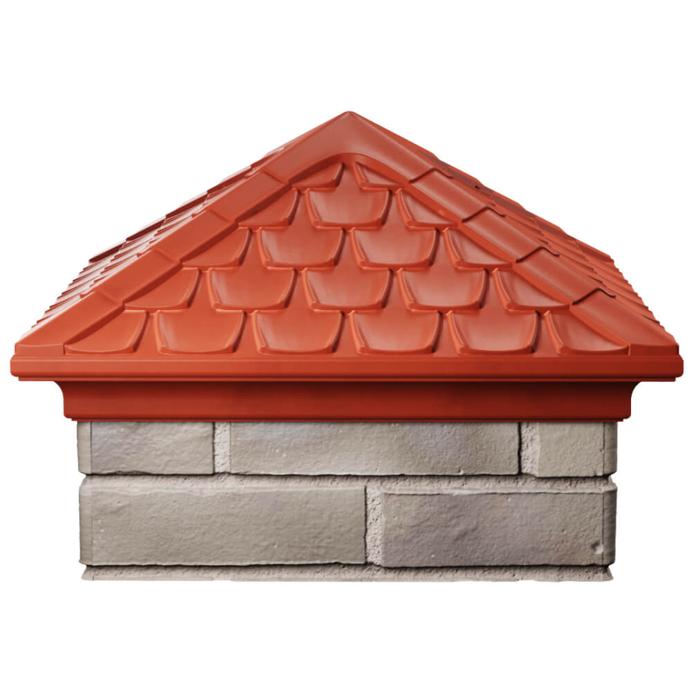 Колпак Zking Эльбрус Красный на столб 1.5х1.5 кирпича (385х385мм) Кисловодск фото