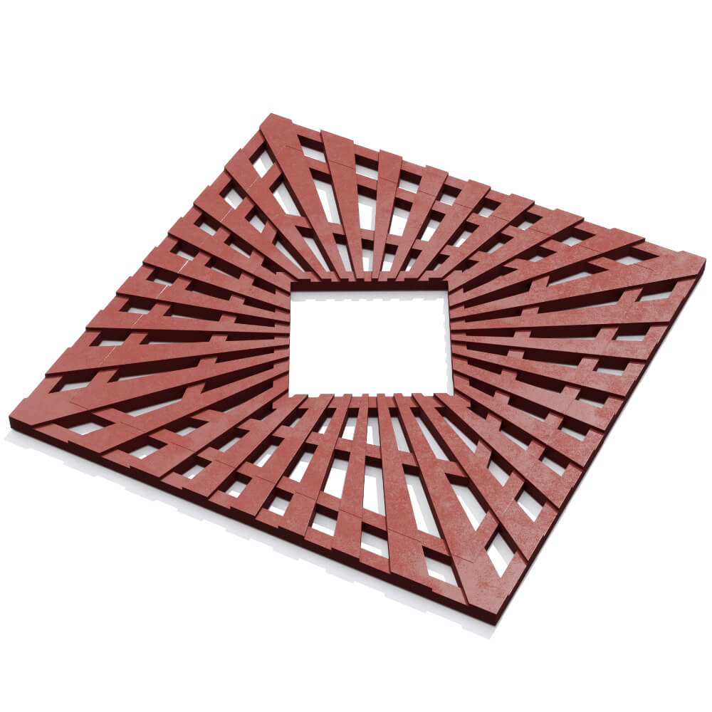 Приствольная решетка для дерева ZKING ATMOSPHERE 1.2х1.2м Красная в Кисловодске фото