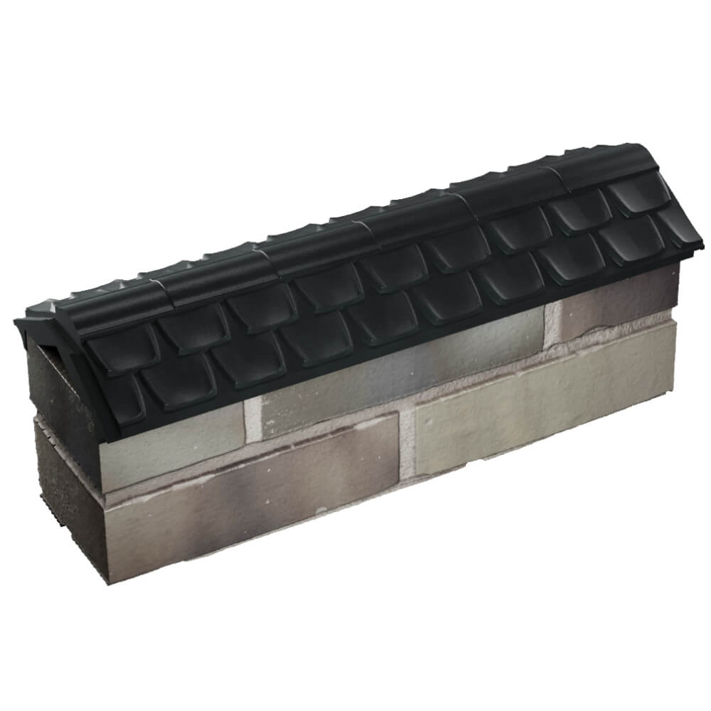 Парапет Zking Эльбрус Черный с посадкой на 0.5 кирпича (130мм) в Кисловодске фото