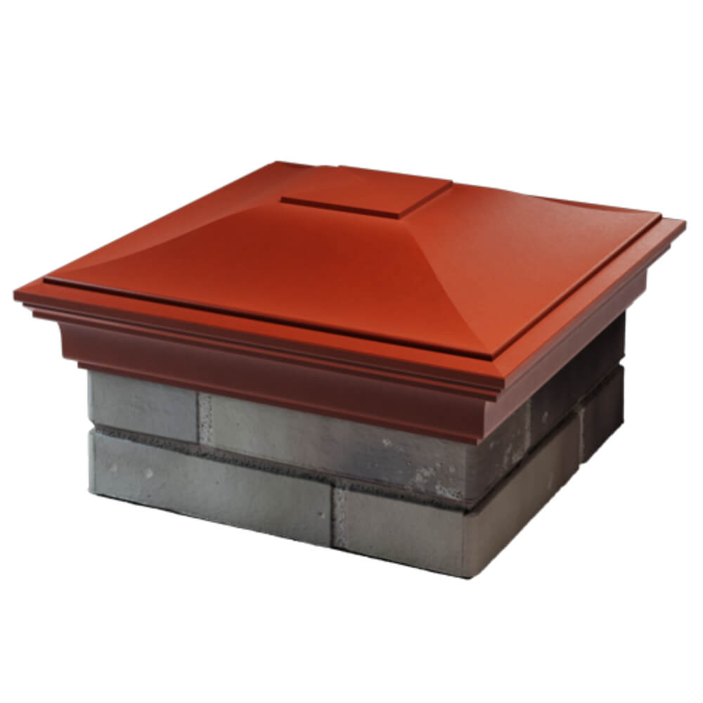 Колпак Zking Монблан Красный на столб 1.5х1.5 кирпича (385х385мм) в Кисловодске фото