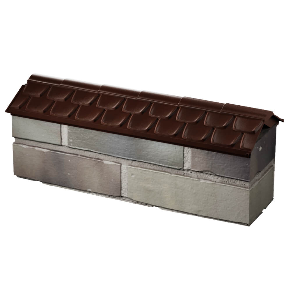 Парапет Zking Эльбрус Коричневый с посадкой на 0.5 кирпича (130мм) в Кисловодске фото