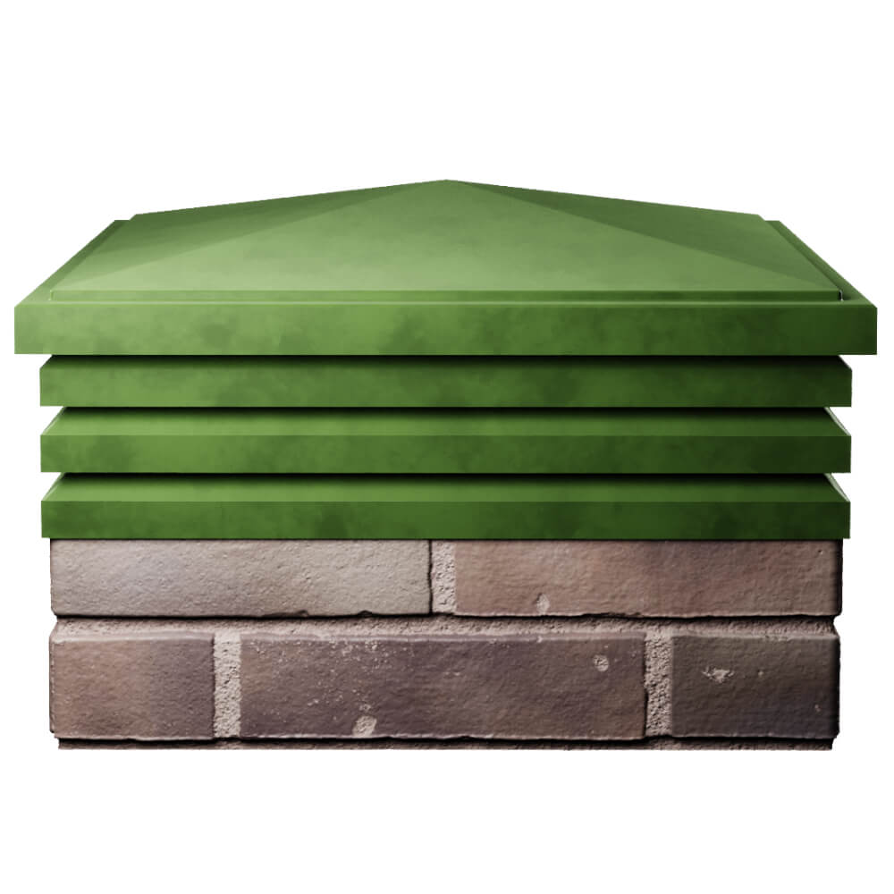 Колпак Zking Бона ХайТек Зеленый на столб 2х2 кирпича (513х513мм) Кисловодск фото