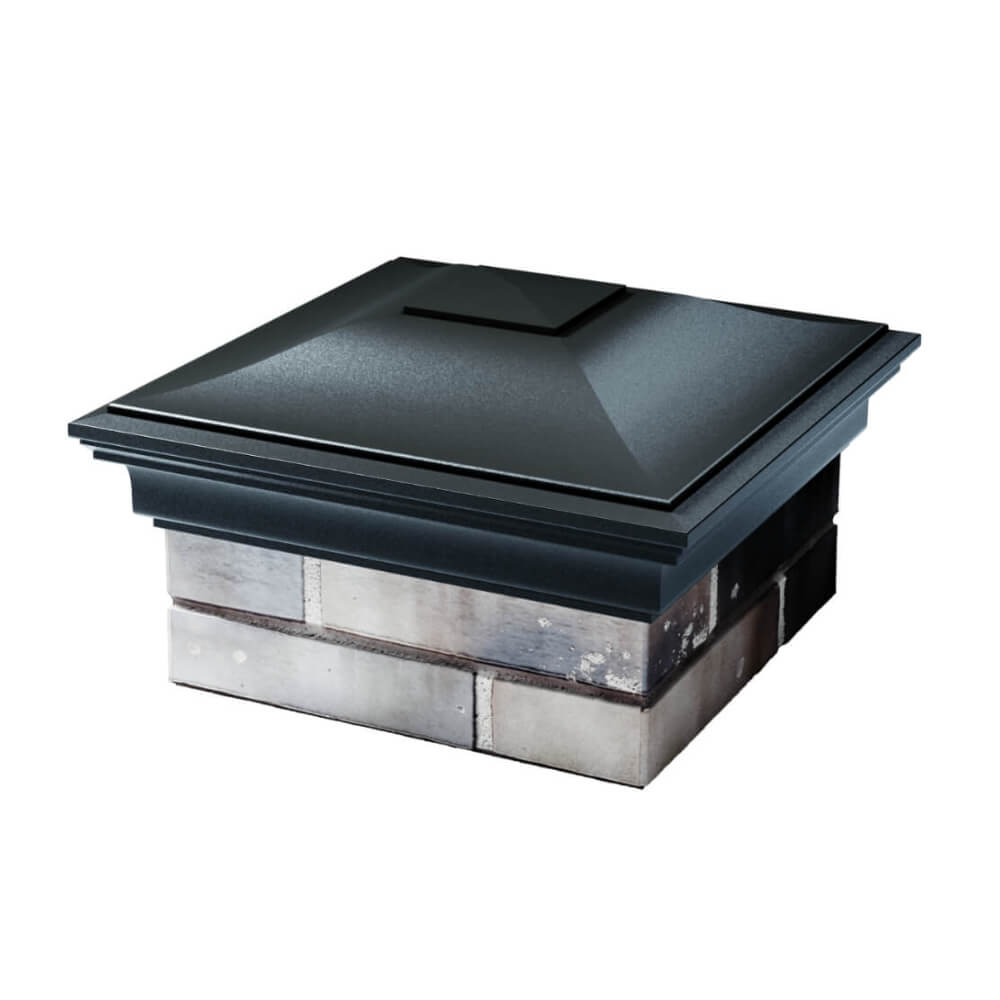 Колпак Zking Монблан Черный на столб 1.5х1.5 еврокирпича 0.7НФ (355х355мм) в Кисловодске фото