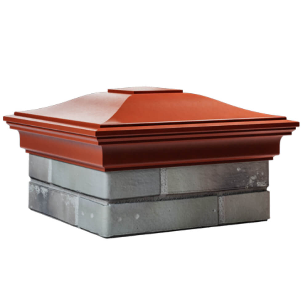 Колпак Zking Монблан Красный на столб 1.5х1.5 кирпича (385х385мм) в Кисловодске фото