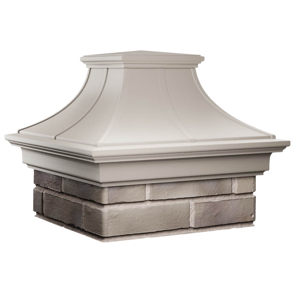 Колпак Zking Монблан Премиум Бежевый на столб 1.5х1.5 кирпича (385х385мм) в Кисловодске фото