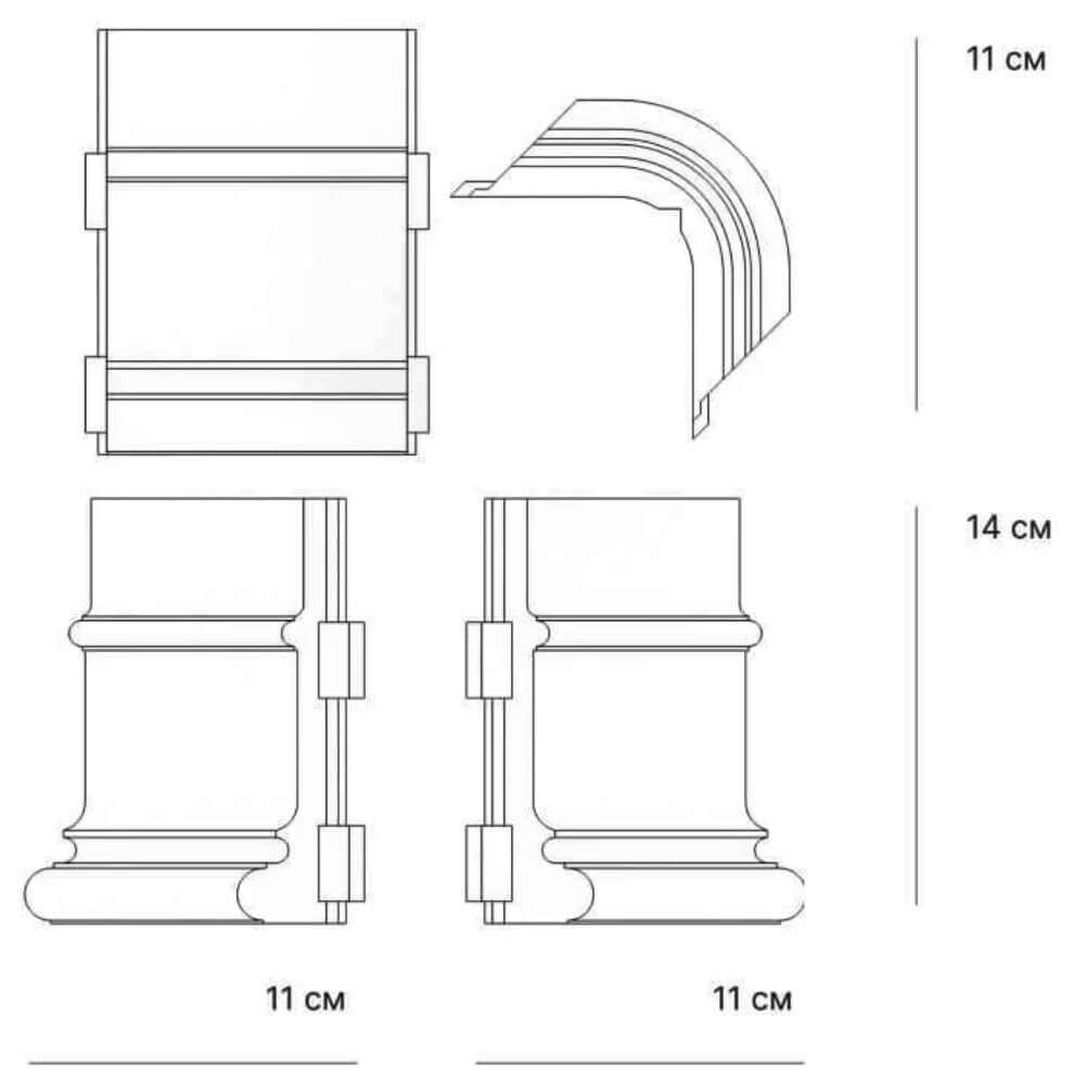 Подступенок угловой Verona 110х140х30мм Коричневый