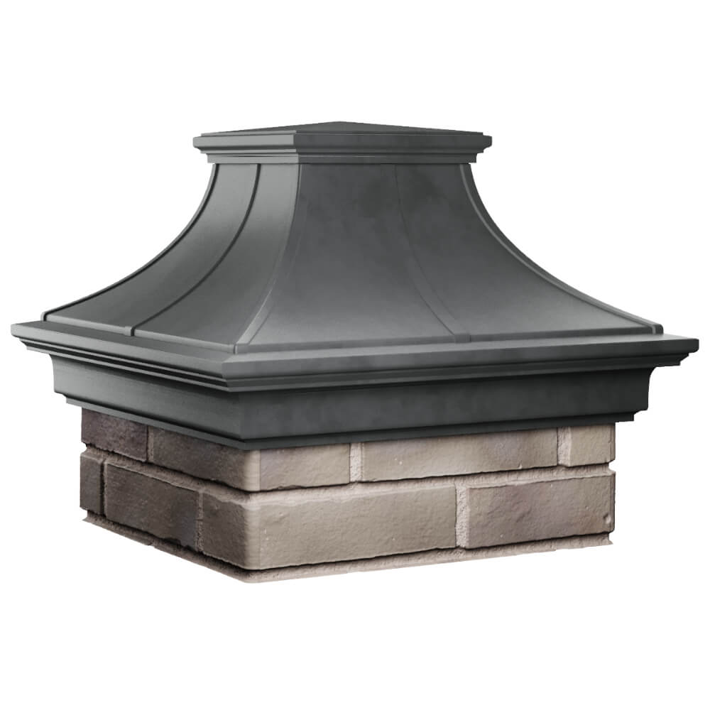 Колпак Zking Монблан Премиум Серый на столб 1.5х1.5 кирпича (385х385мм) в Кисловодске фото