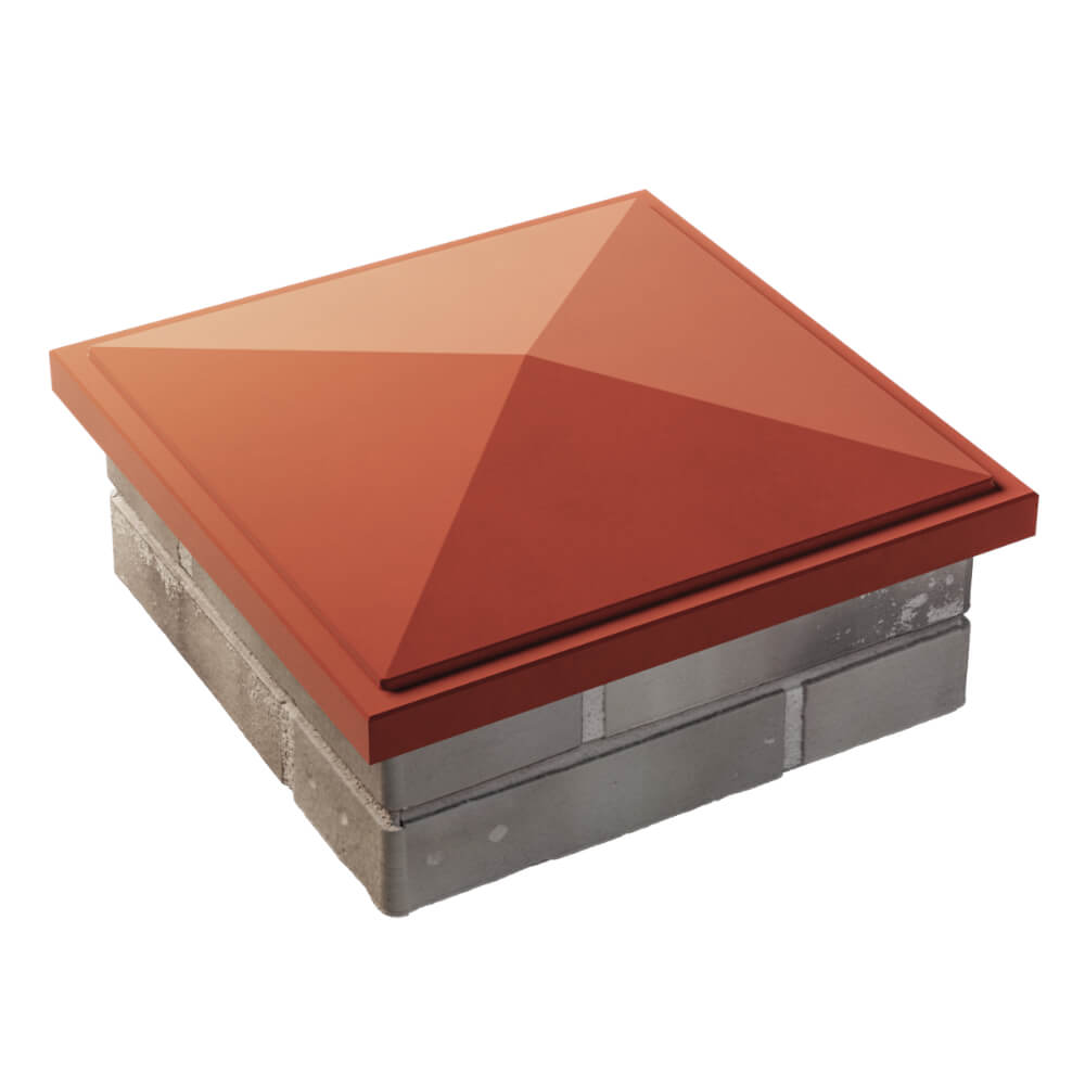 Колпак Zking БонаМоно Красный на столб 1.5х1.5 кирпича (385х385, 400х400мм) в Кисловодске фото