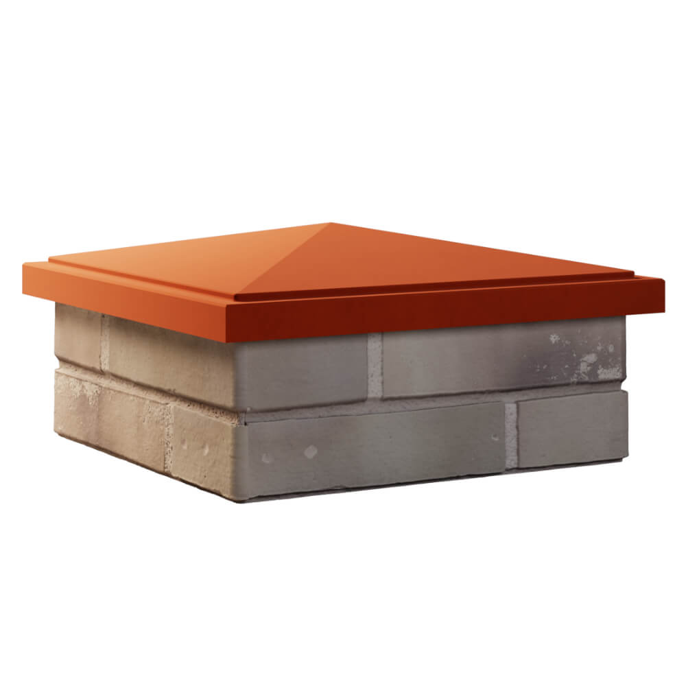 Колпак Zking БонаМоно Красный на столб 1.5х1.5 кирпича (385х385, 400х400мм) в Кисловодске фото