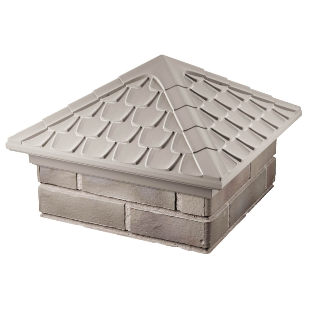 Колпак Zking Эльбрус Бежевый на столб 1.5х1.5 кирпича (385х385мм) в Кисловодске фото