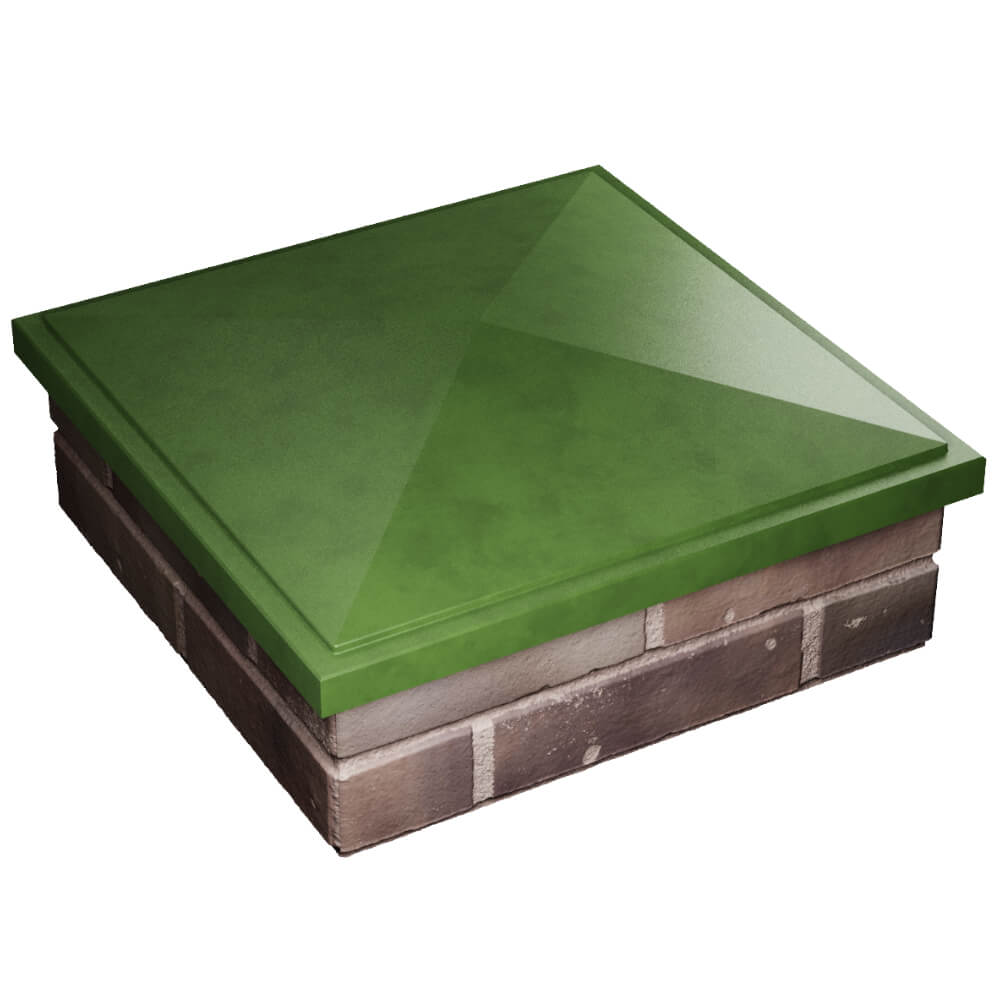 Колпак Zking БонаМоно Зеленый на столб 2х2 кирпича (515х515, 530х530мм) в Кисловодске фото