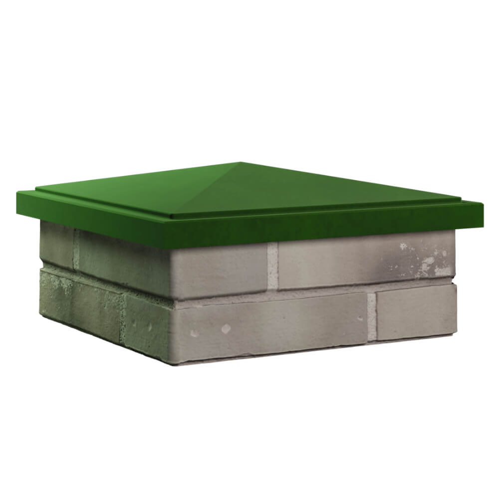 Колпак Zking БонаМоно Зеленый на столб 1.5х1.5 кирпича (385х385, 400х400мм) в Кисловодске фото