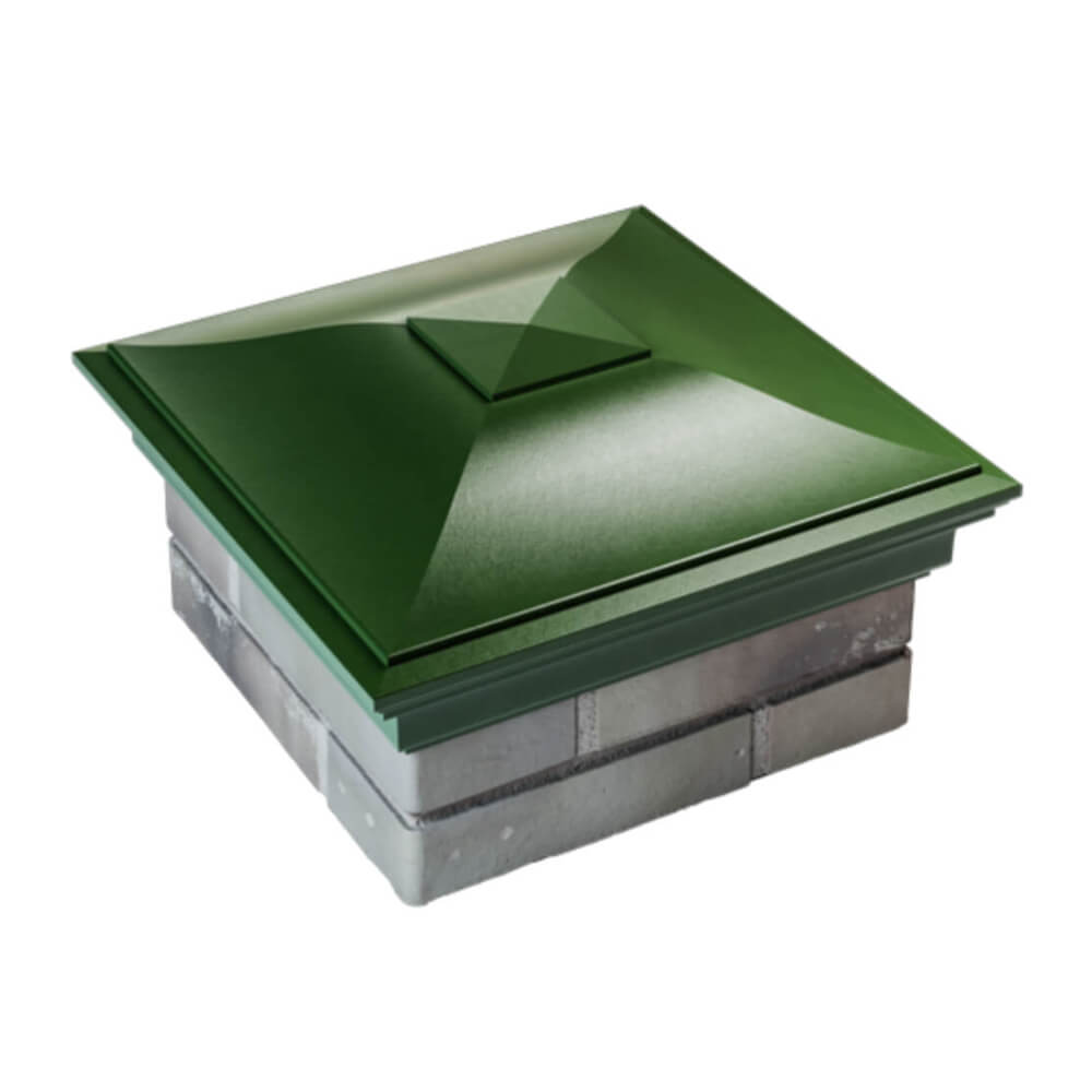 Колпак Zking Монблан Зеленый на столб 1.5х1.5 еврокирпича 0.7НФ (355х355мм) в Кисловодске фото
