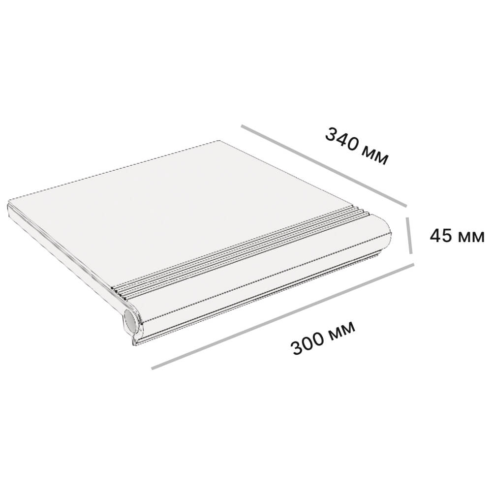 Ступень рядовая Verona 300х340х20мм Коричневый