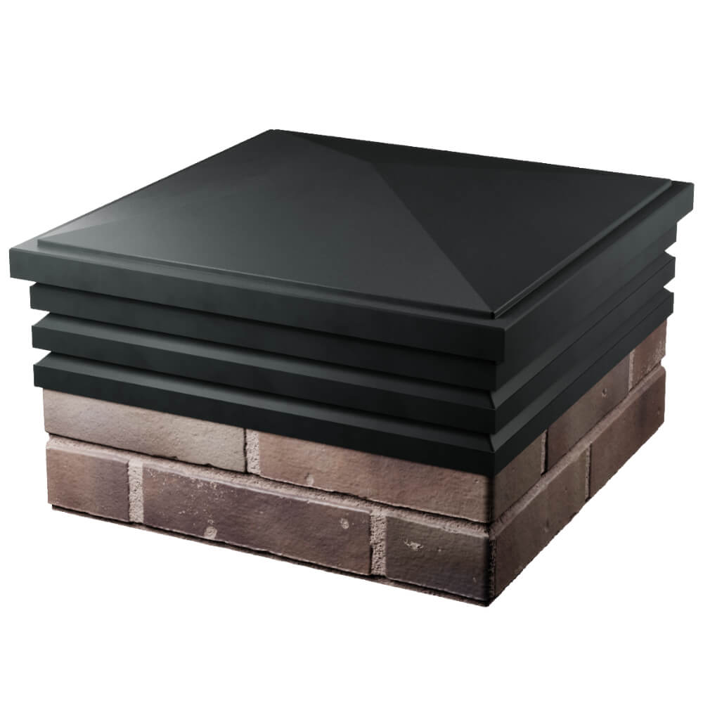 Колпак Zking Бона ХайТек Черный на столб 2х2 кирпича (513х513мм) в Кисловодске фото