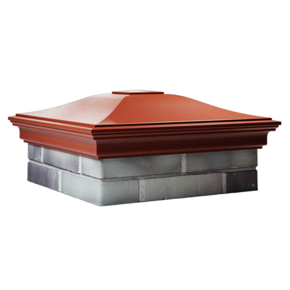 Колпак Zking Монблан Красный на столб 2х2 кирпича (515х515мм) в Кисловодске фото