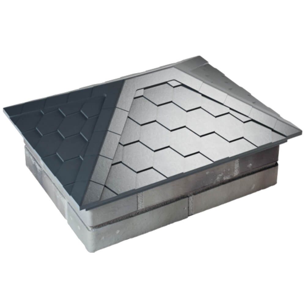 Колпак Zking Эверест Серый на столб 2х1.5 кирпича (520х390мм) Кисловодск фото